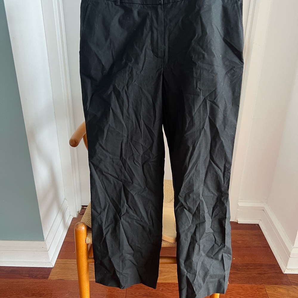 Vintage Brooks Brothers Black Cotton Twill Flare Cropped Pants